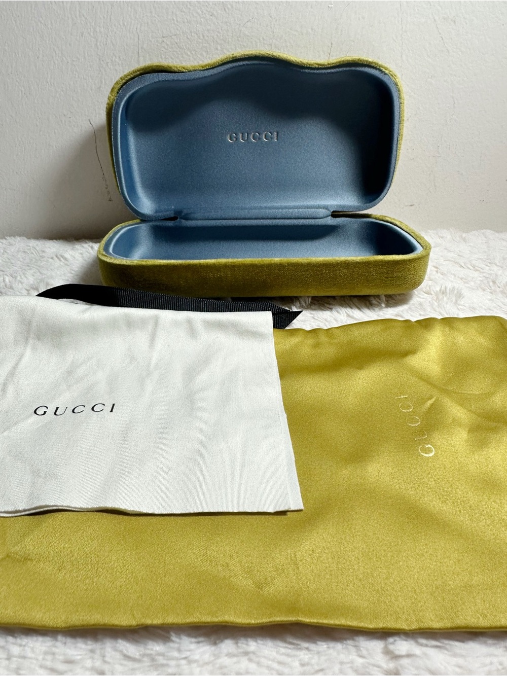 Gucci Green Velvet Eyewear Case